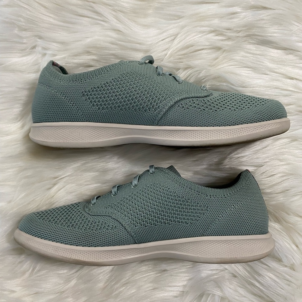 Skechers Goga Mat green/ tan sneakers Sz 8 - Picture 2 of 9